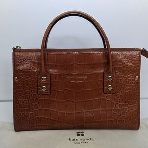 Kate Spade Croc embossed leather bag.